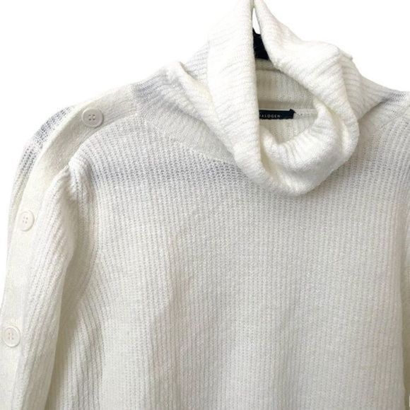 HALOGEN Cowlneck Sweater with Button Sleeves - Picture 4 of 5